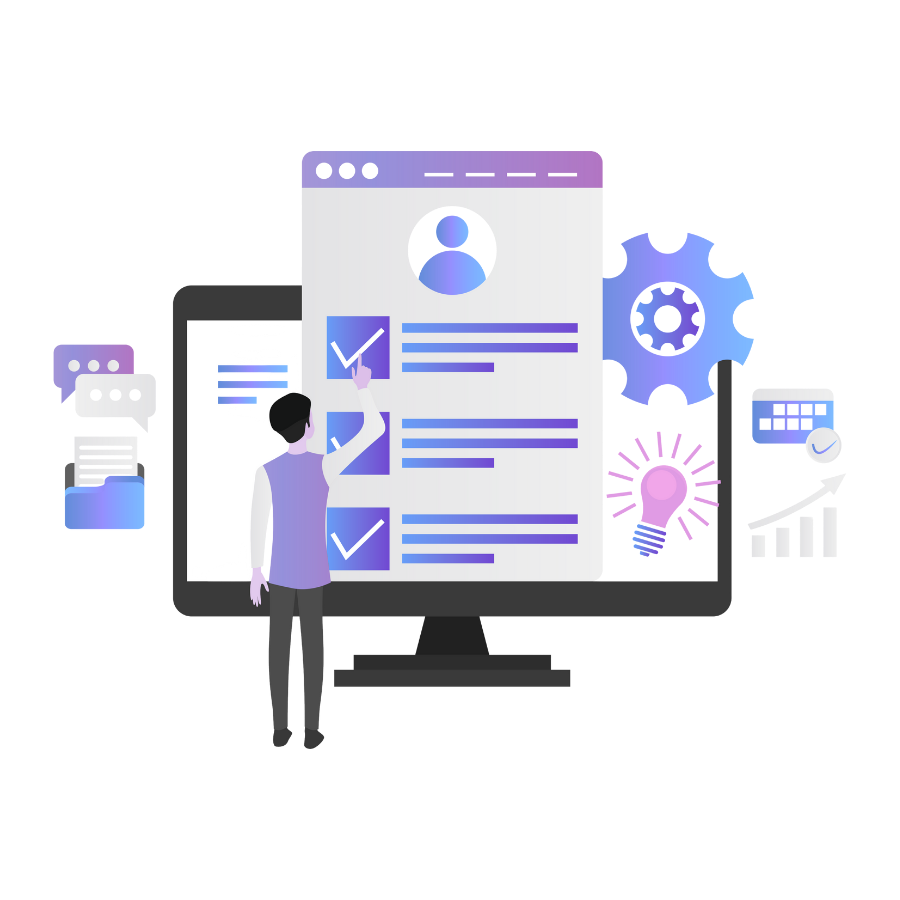 Modern, responsive website mockup (desktop + mobile view)